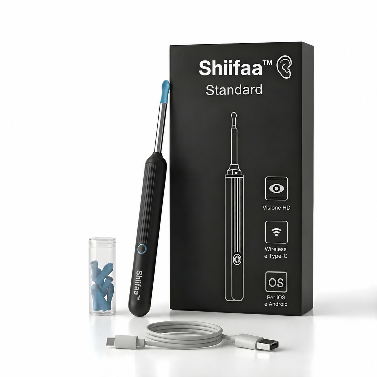 Shiifaa™ – מנקה אוזניים חכם עם מצלמת HD