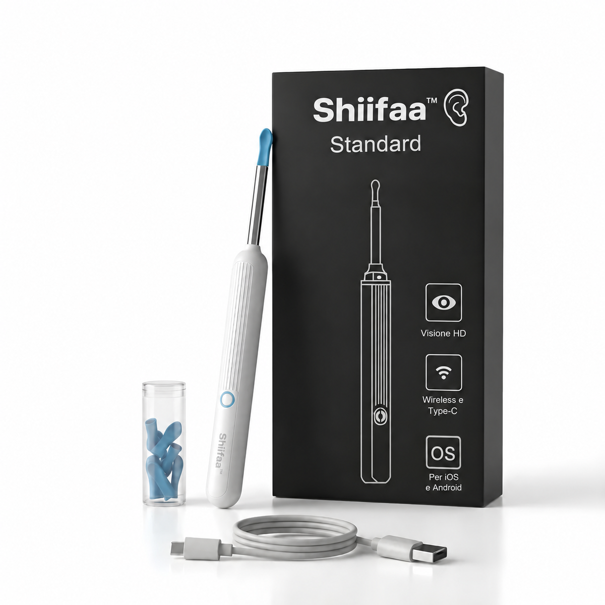 Shiifaa™ – מנקה אוזניים חכם עם מצלמת HD