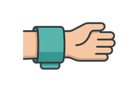 הנח על פרק כף היד